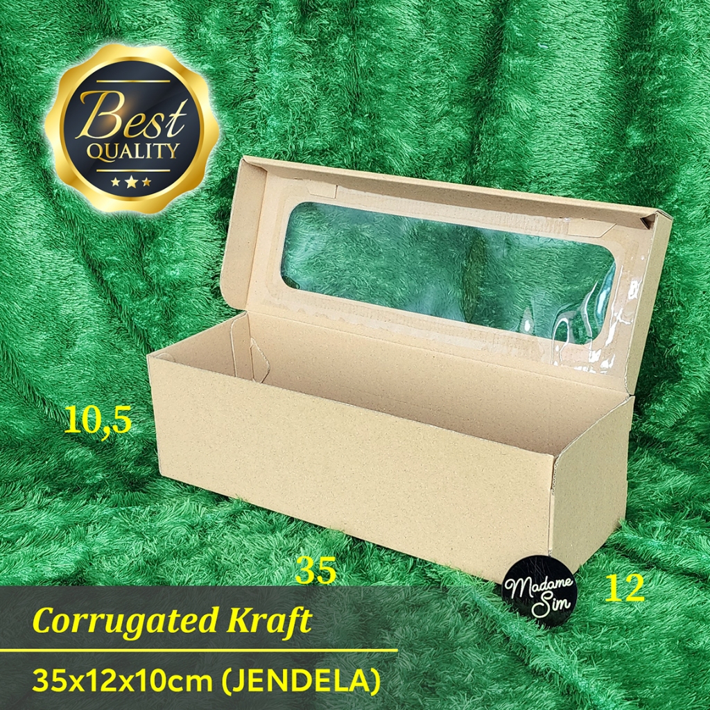 

KOTAK KUE - CAKE BOX - DUS BOLU 35x12x10 - JENDELA (ISI 10 PCS)
