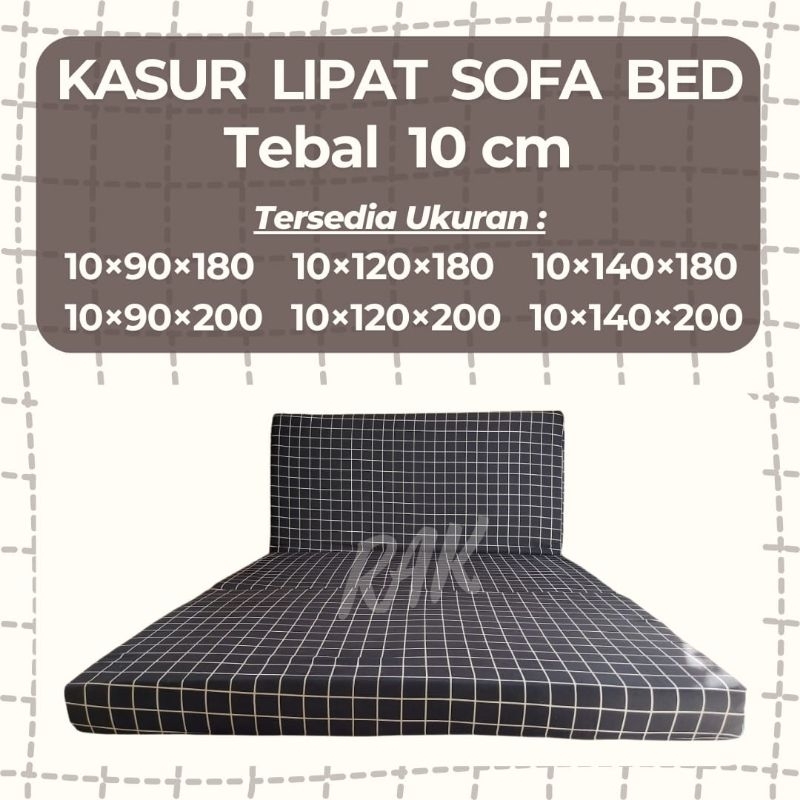 Promo Kasur Lipat Sofa Bed Tebal 10cm  Full Busa Spon Berkualitas Tidak Mudah Kempes Kasur Busa Lipa