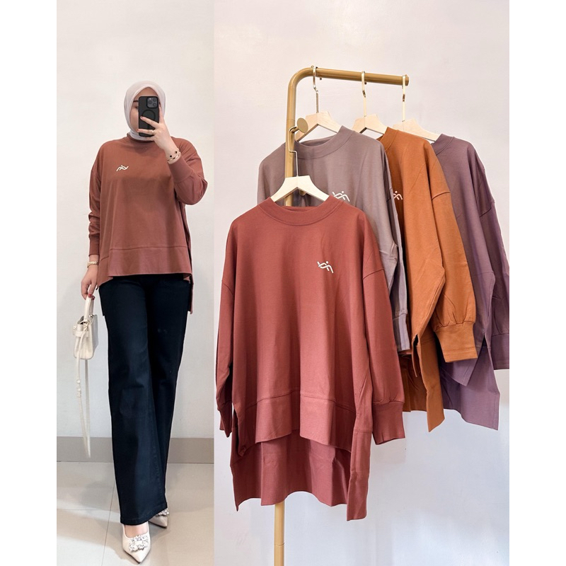 Indahcollection.ic - Kaos { MYSAKU BIGTEE OVERSIZE } - Kaos Wanita - Catton Combed 24s Premium Tebal