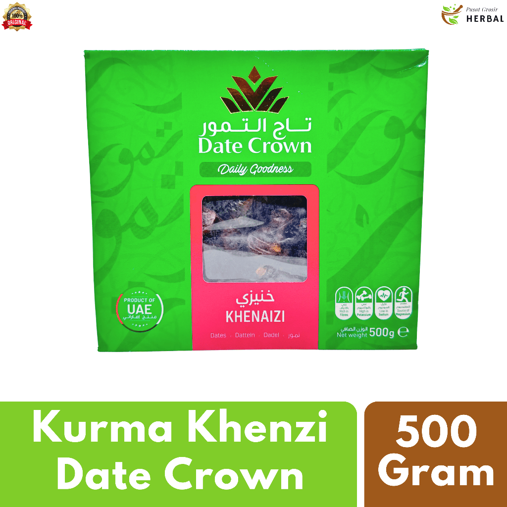 

Kurma Date Crown Khenaizi 500 Gram Asli 100% Original Kurma Premium Quality Oleh Oleh Haji dan Umroh