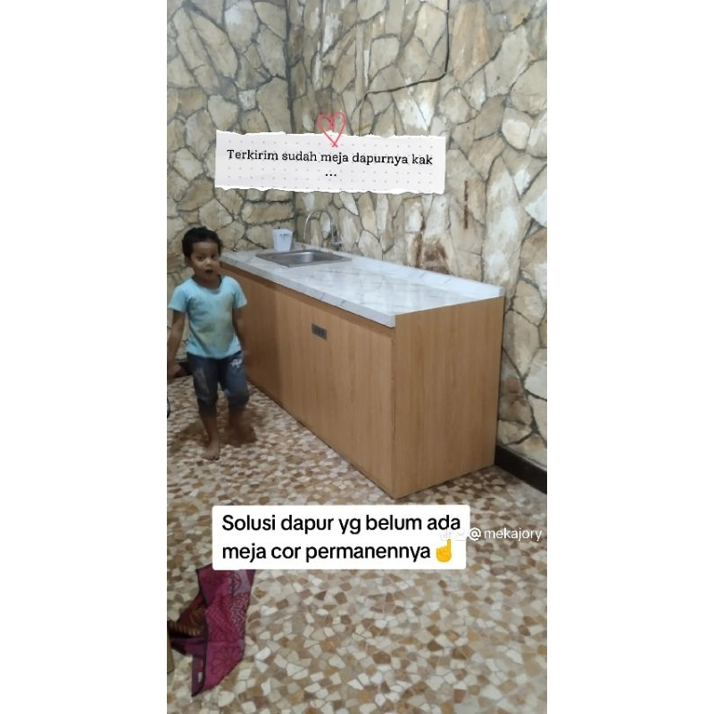 meja dapur kompor ,bawah kitchenset , zink cuci pring, rak piring