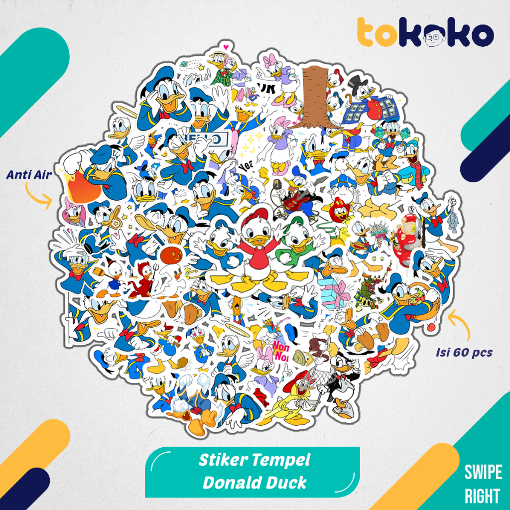 

Stiker Cutting Donald Duck Chibi Kartun Film Paper Vinyl Dekorasi Laptop Koper Tumbler Kulkas DIY