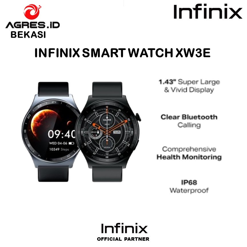 INFINIX Smart Watch XW3E XWatch 3 WE Fitnes Tracker 300mAh layar Amoled Garansi resmi 1th