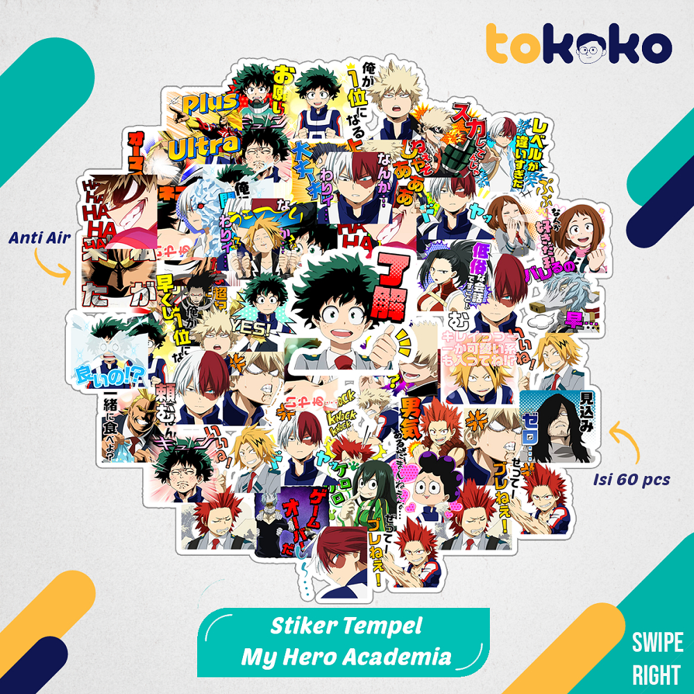

Stiker Cutting My Hero Academia Anime Kartun Film Paper Vinyl Laptop Koper Tumbler Kulkas DIY