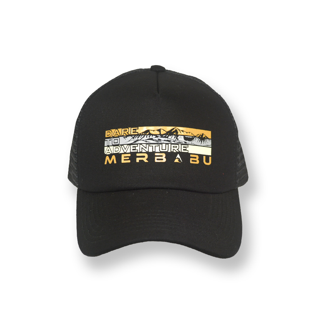 Merbabu Topi Trucker Jaring Mountain Canvas