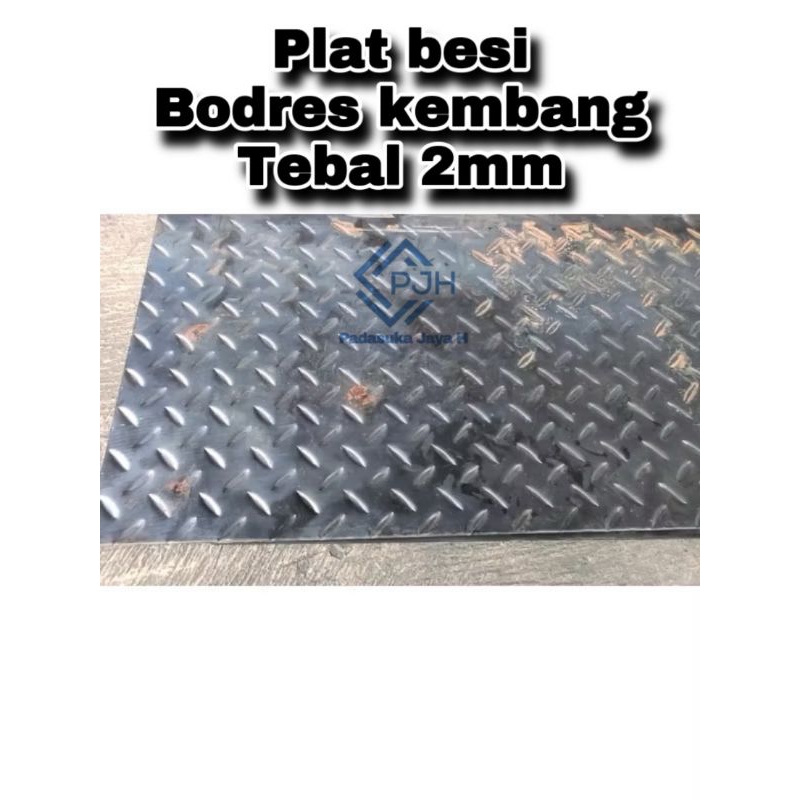 Plat besi bodres plat bodres kembang, tebal 2mm , ukuran mulai 28x25cm