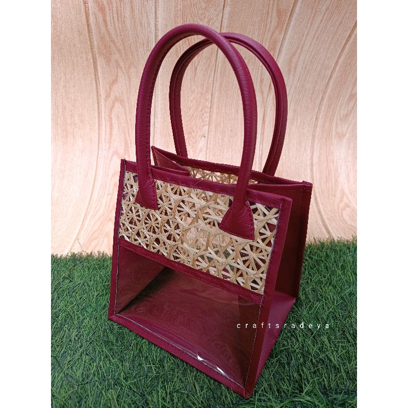 

RB (201520) Tas Hampers Mika Bambu Atas / Gift Kue Kering Toples Biggy 3 Toples / Tas Souvenir