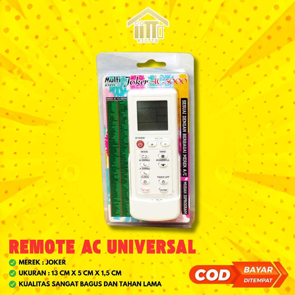 REMOTE AC UNIVERSAL / MULTI REMOTE / AC REMOTE JOKER / REMOTE REMOT AC MULTI UNIVERSAL MEREK JOKER A
