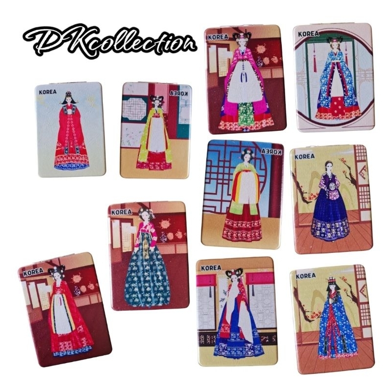 hand mirror korea souvenir cermin korea merchandise kaca lipat kore