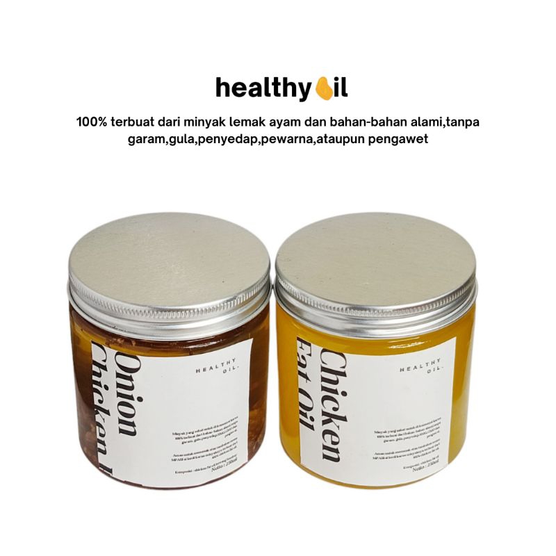 

[250ML + 250ML] Minyak Lemak Ayam MPASI + Minyak Bawang Bombay MPASI - Healthy Oil