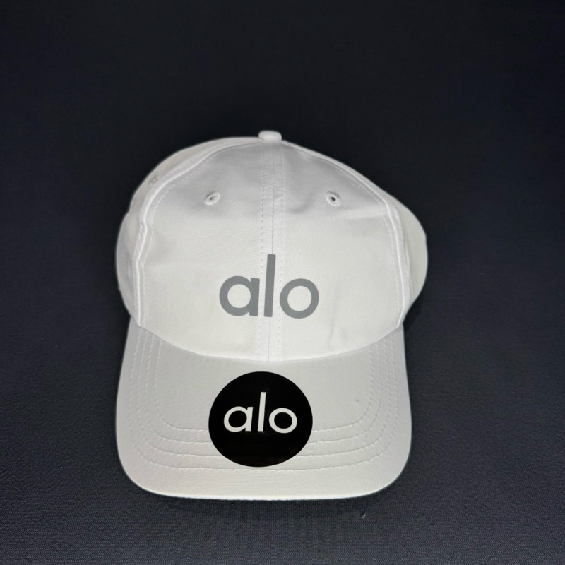 Topi Lari Olahraga Alo White Bahan Polyster Dryfit
