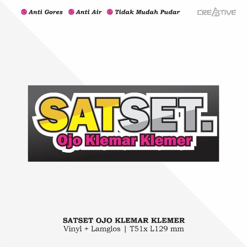 

SATSET Ojo Klemen Vinyl + Lamglos T51x L129 mm