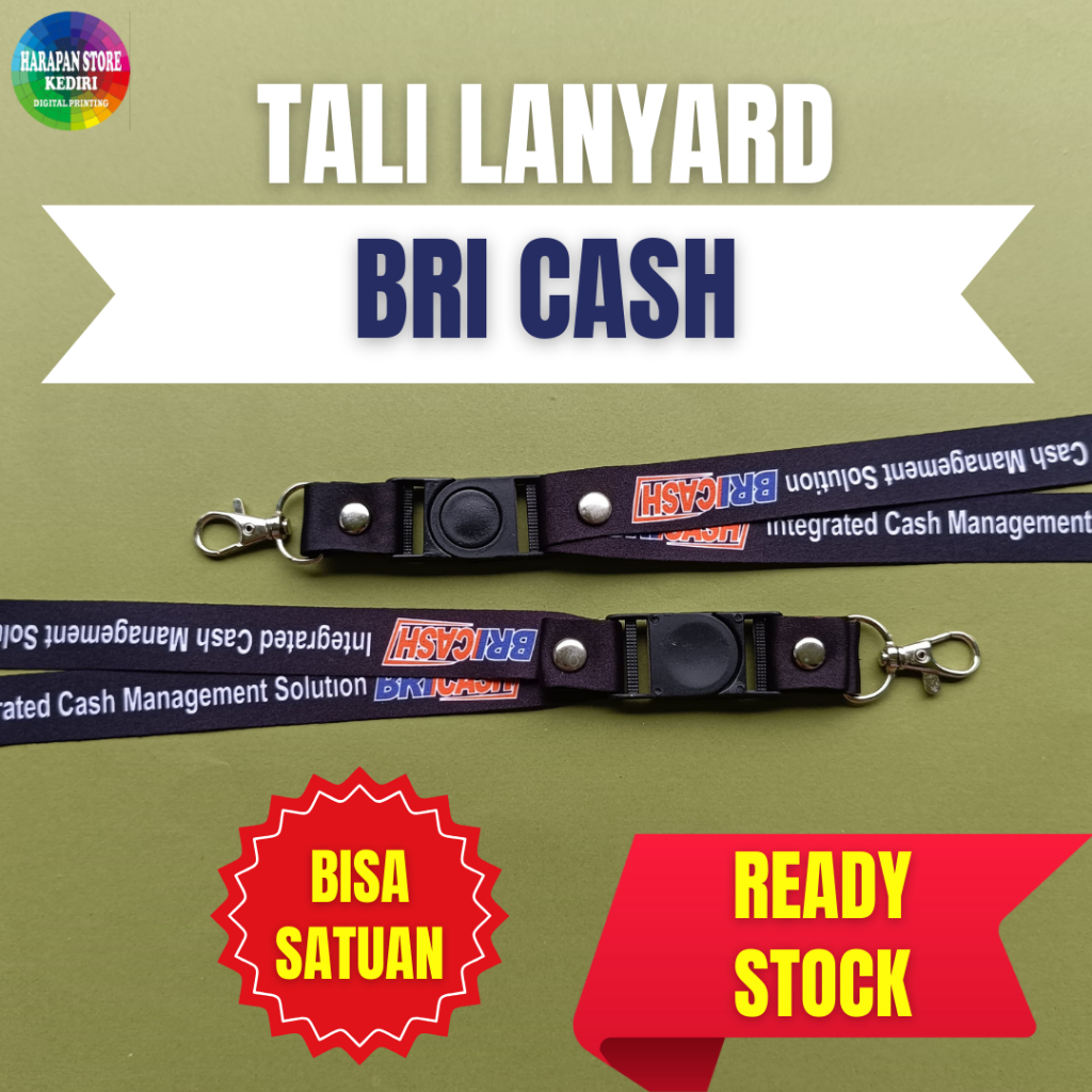 

[READY STOCK] TALI LANYARD ID CARD BRI CASH -BISA SATUAN