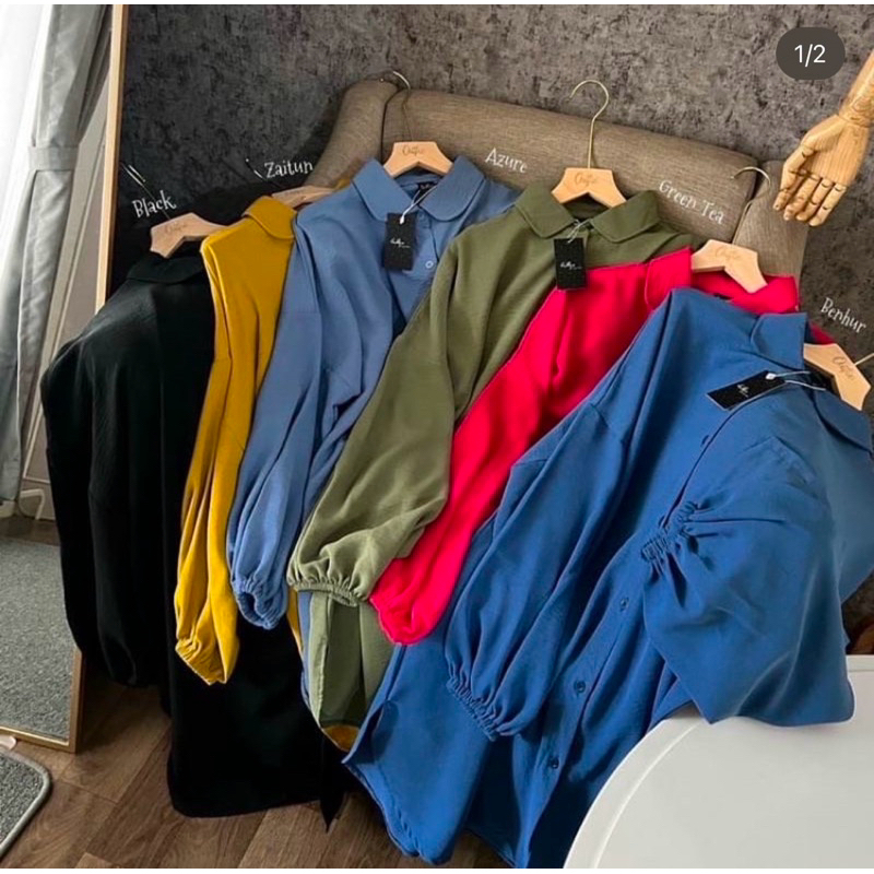 Tunik wanita bahan crinkle premium terbaru