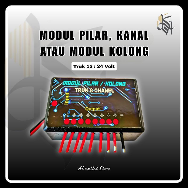 Modul Pilar Modul Kanal Truk Atau Modul Lampu Kolong - 8CH 12/24 Volt