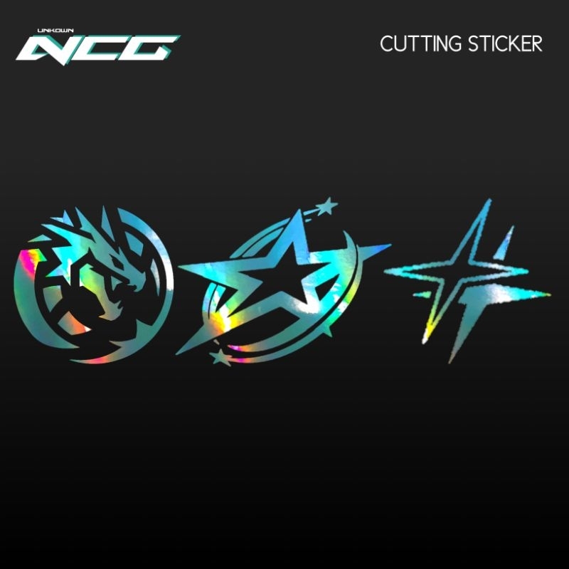 Sticker Set Logo Bintang Naga Stiker Cutting Motor Berkualitas