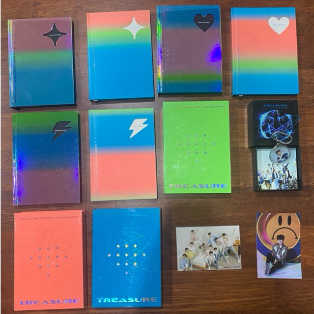 (ready stock) treasure album only chapter 1 2 3 first step green orange blue kihno keyring jeongwoo