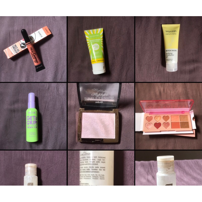 preloved makeup dan skincare | preloved highlighter hojo | preloved concealer saniye | preloved suns