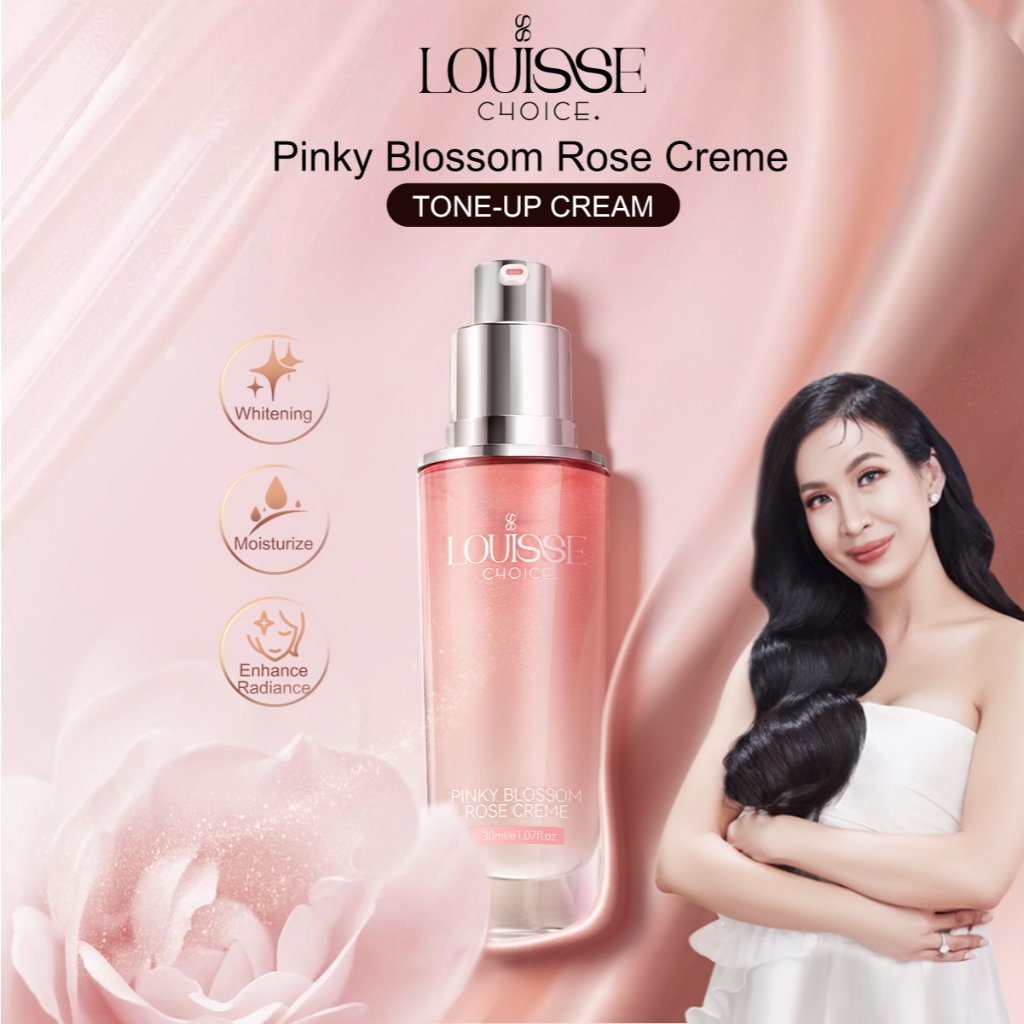 [LIVE]LOUISSE CHOICE Pinky Blossom Rose Creme Tone-Up Cream Highlighter Primer Whitening Facial Mois