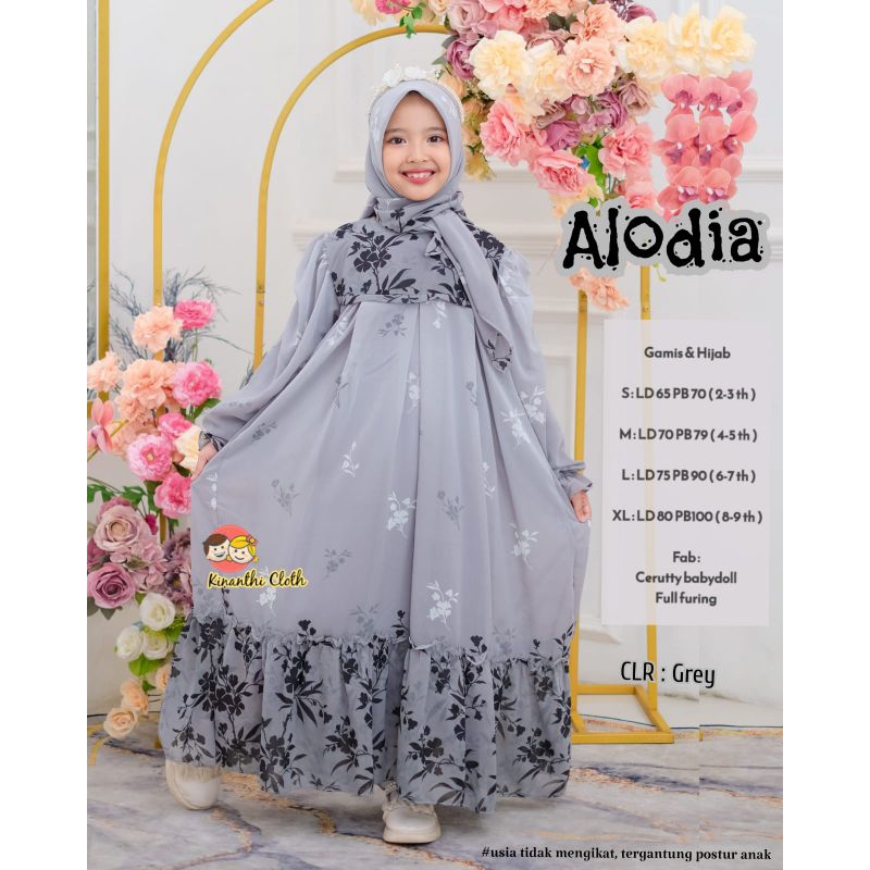 NEW Pakaian Anak Perempuan Alodia Gamis & Hijab ori by Kinanthi Cloth