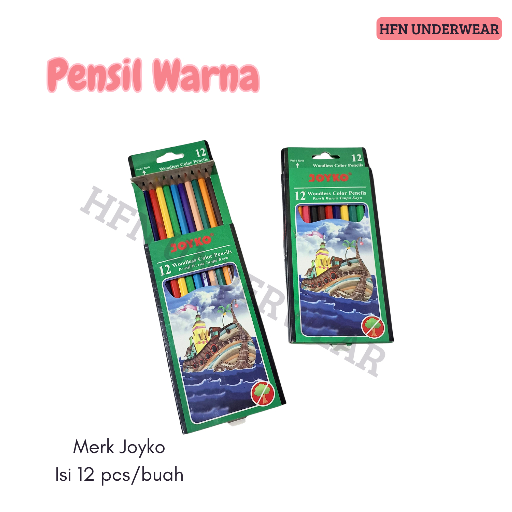 

Pensil Warna Merk Joyko 12 warna