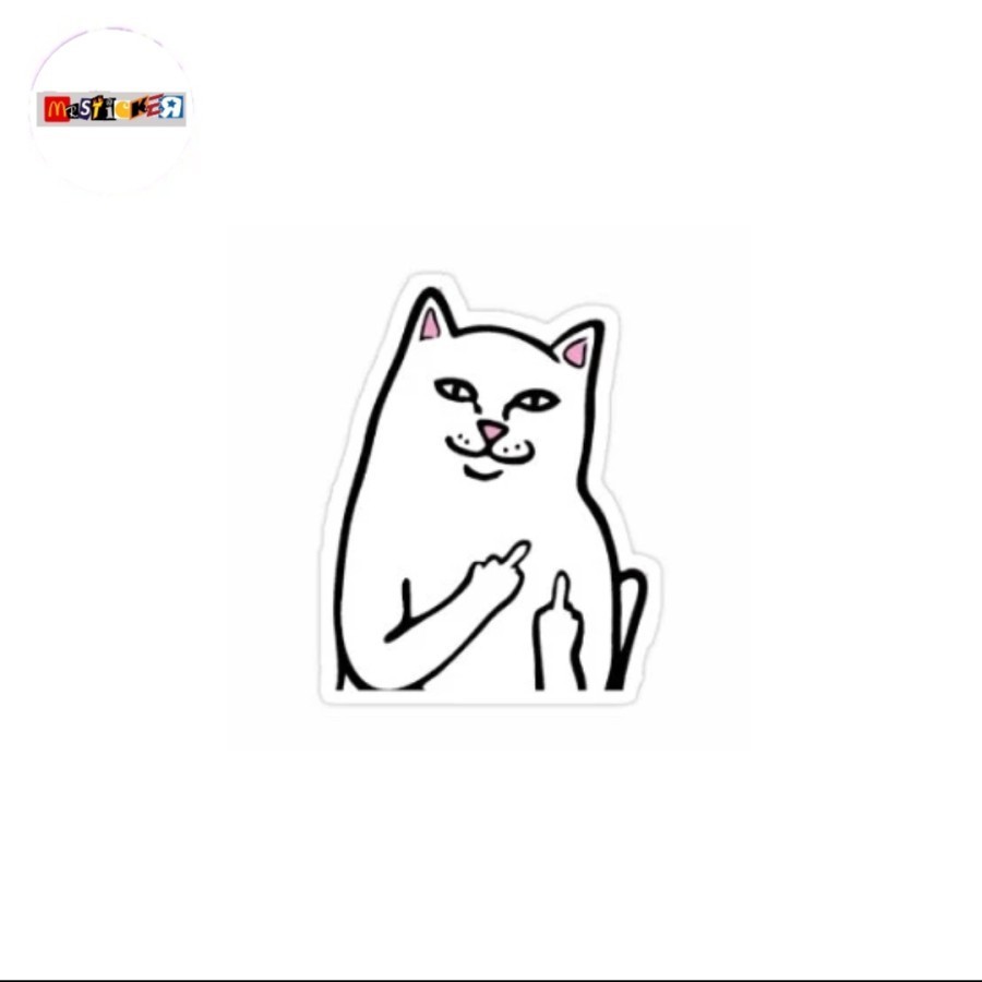 

sticker Rip n Dip cat logo diecut stiker streetwear