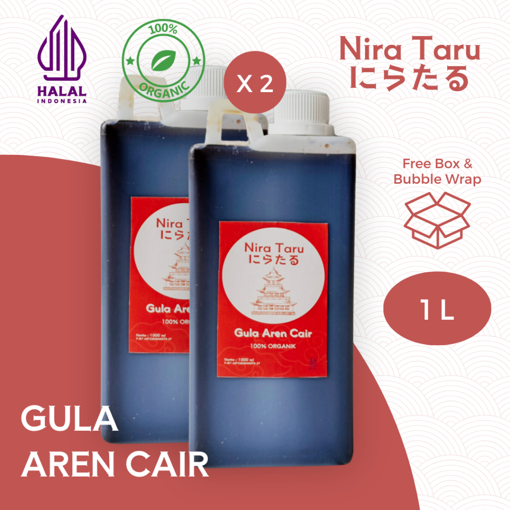

Nira Taru Paket Hemat Gula Aren Cair 1 liter 2 pcs