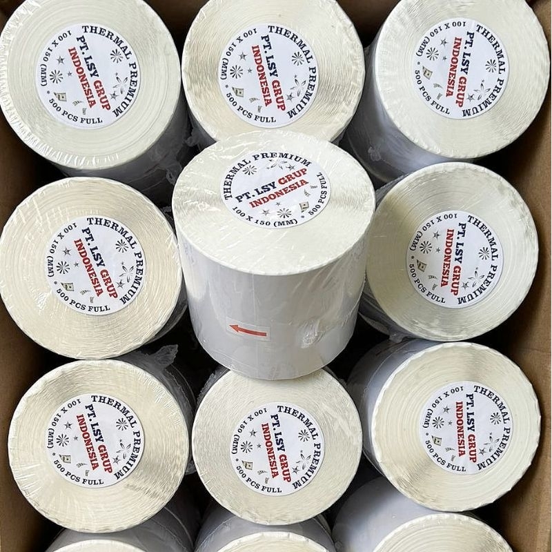 

HJK kertas thermal label barcode 100 x 150 mm A6 isi 500 lembar full