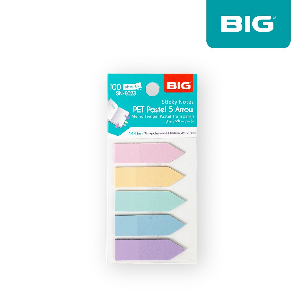 

BIG Sticky Notes Index Warna Pastel/ Index Mark/ Tab Penanda/ Pembatas Penanda SN-6023