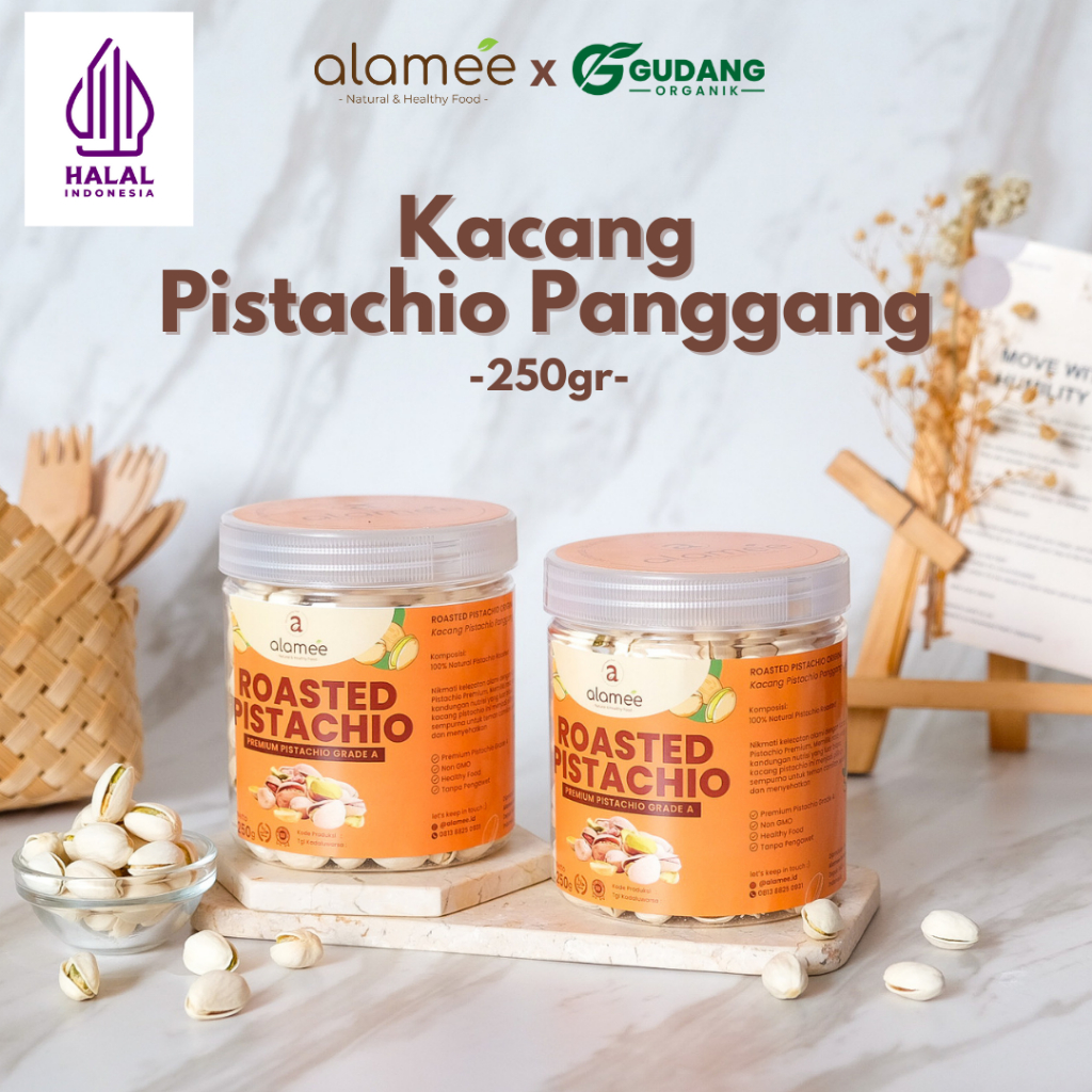 

Kacang Pistacio Cangkang Panggang Pistachio Fustuk Roasted In Shell Premium Organic