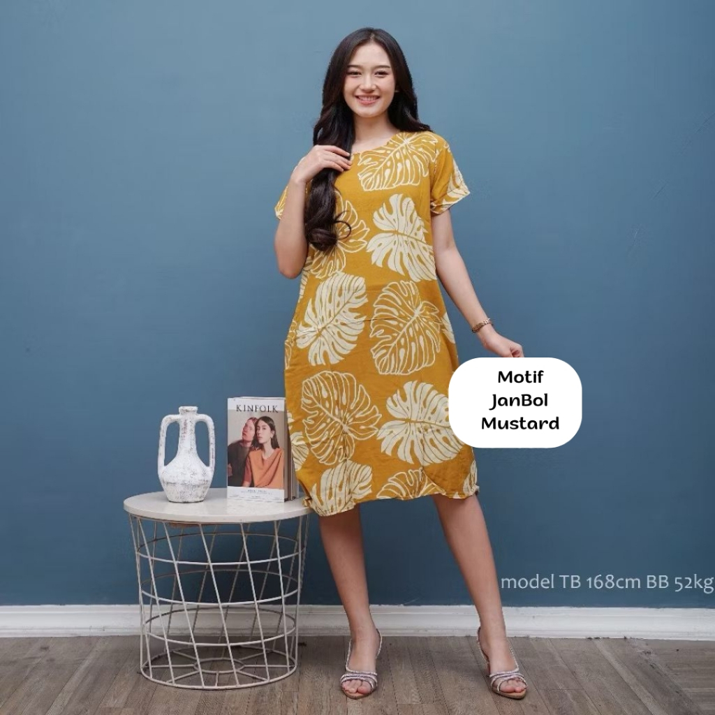 hu7 Daster Bali Pendek Kekinian - Homedress Bali Dress Rayon Nyaman