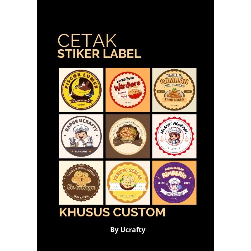 

(KHUSUS CUSTOM) STIKER CUSTOM / STICKER LABEL MAKANAN / STIKER PRODUK