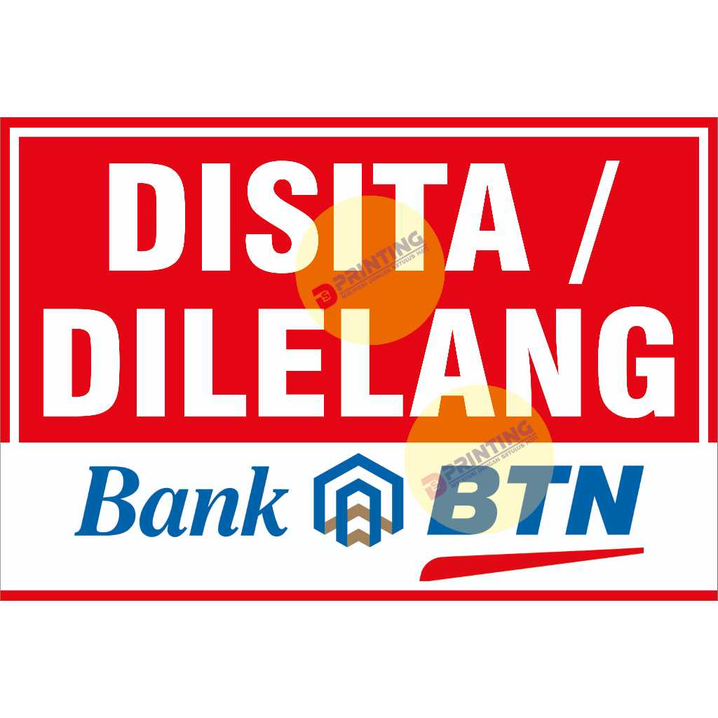 

STIKER PENANDA PENYITAAN BANK