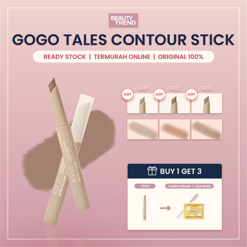 [READY ORI] Gogo Tales Contour Stick Contour Bronzer Shading Cream Tahan Lama Natural Shading GT667