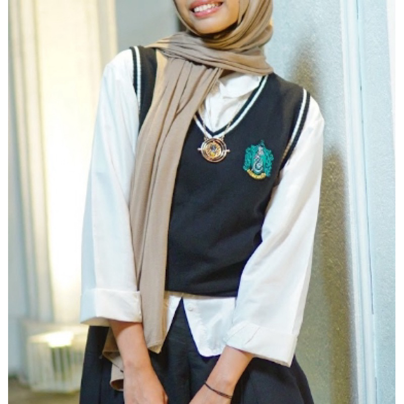 vest rajut harry potter slytherin preloved