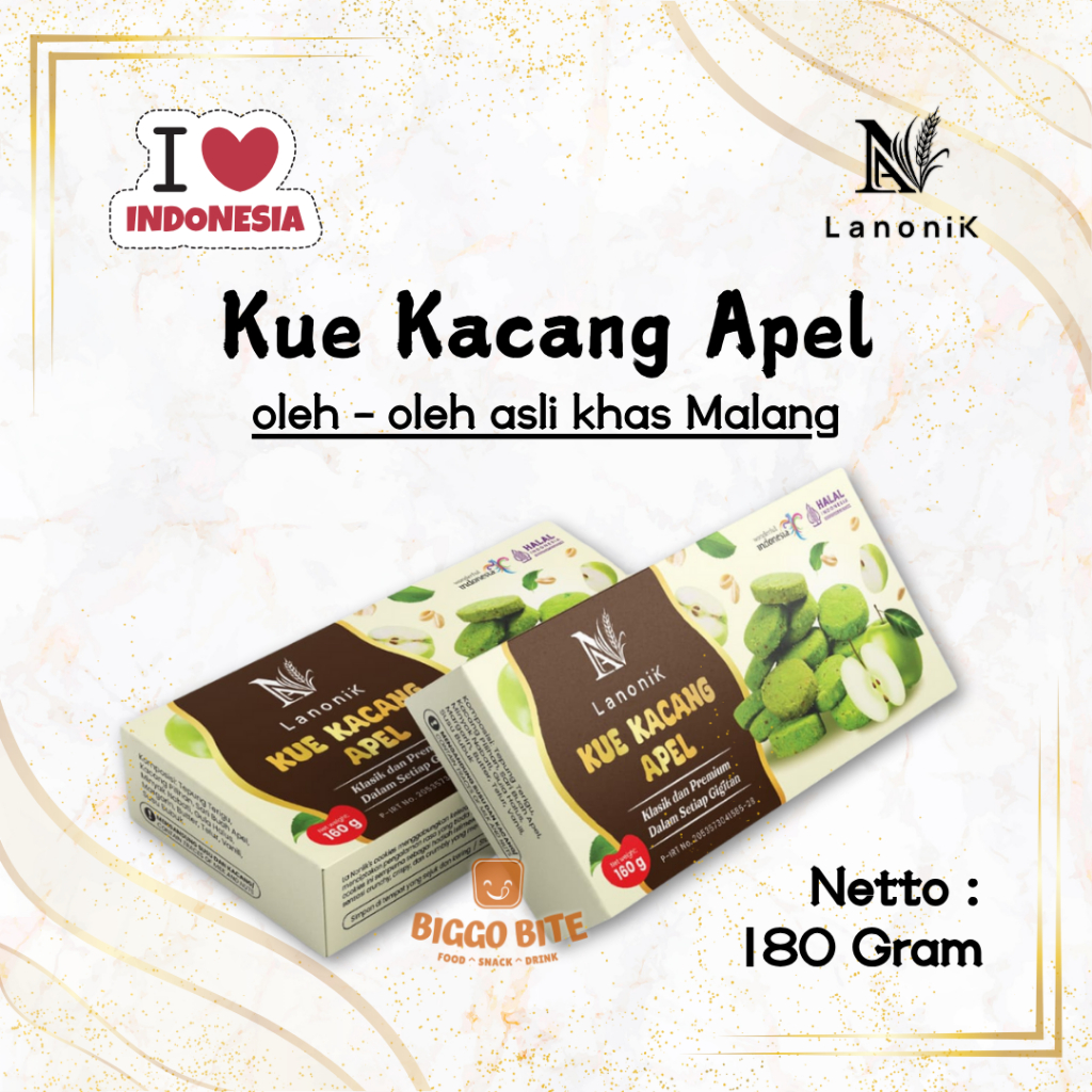 

Kue Kacang Apel Oleh - Oleh Khas Malang - Batu - Indonesia / Apple Peanut Cookies LA NONIIK