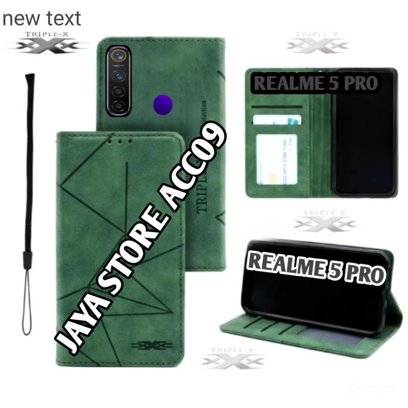 CASE REALME 5/REALME 5 PRO FLIP COVER SARUNG CASE DOMPET