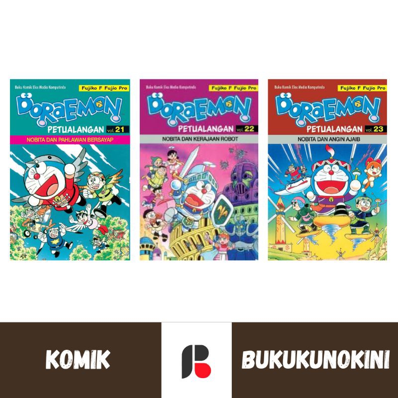 (Original, Segel) Komik Doraemon Petualangan (Cover Baru) Vol 1 2 3 4 5 6 7 - Fujiko F Fujio (Elex M