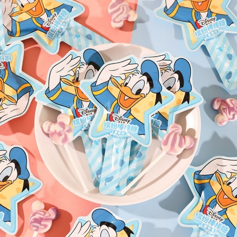

permen lolipop tangkai candy donald duck biru