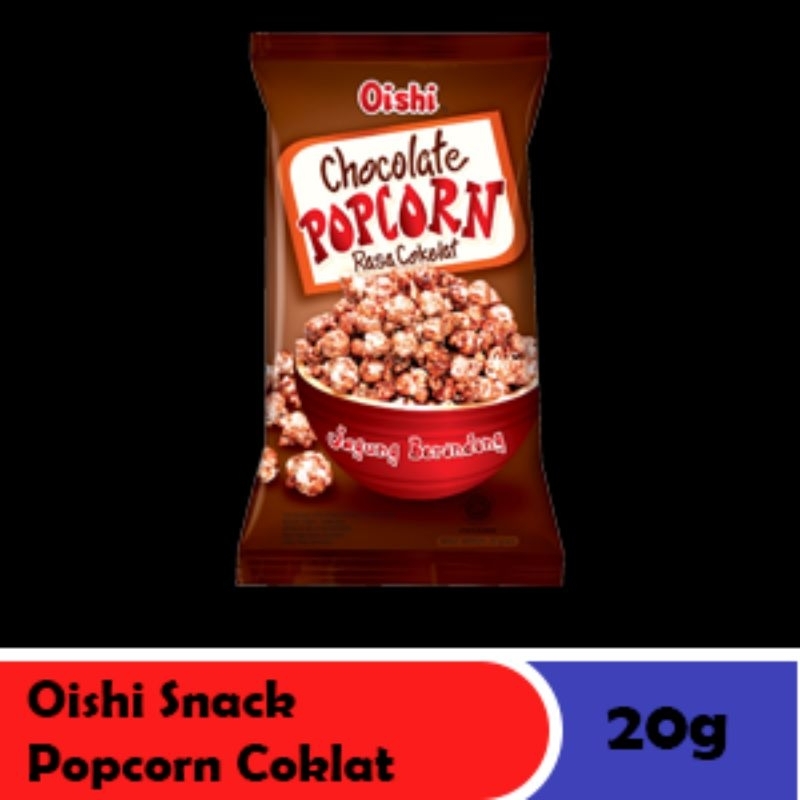 

OISHI SNACK POPCORN COKLAT renceng isi 10pcs 20g