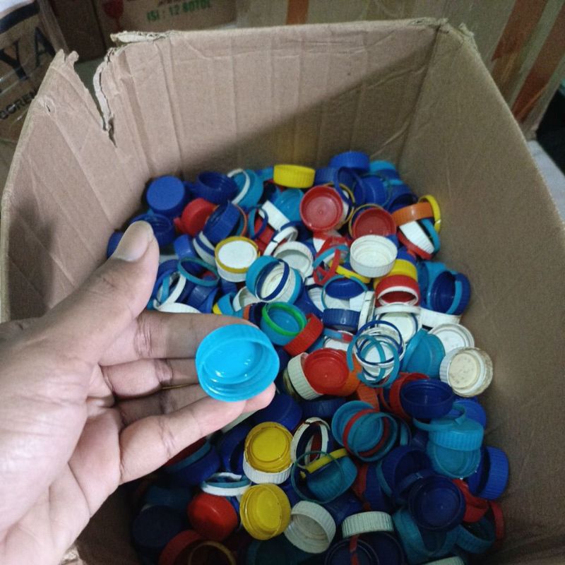 (100 pcs bekas) TUTUP BOTOL LONG NEK BEKAS 100 PCS / TUTUP AQUA BEKAS
