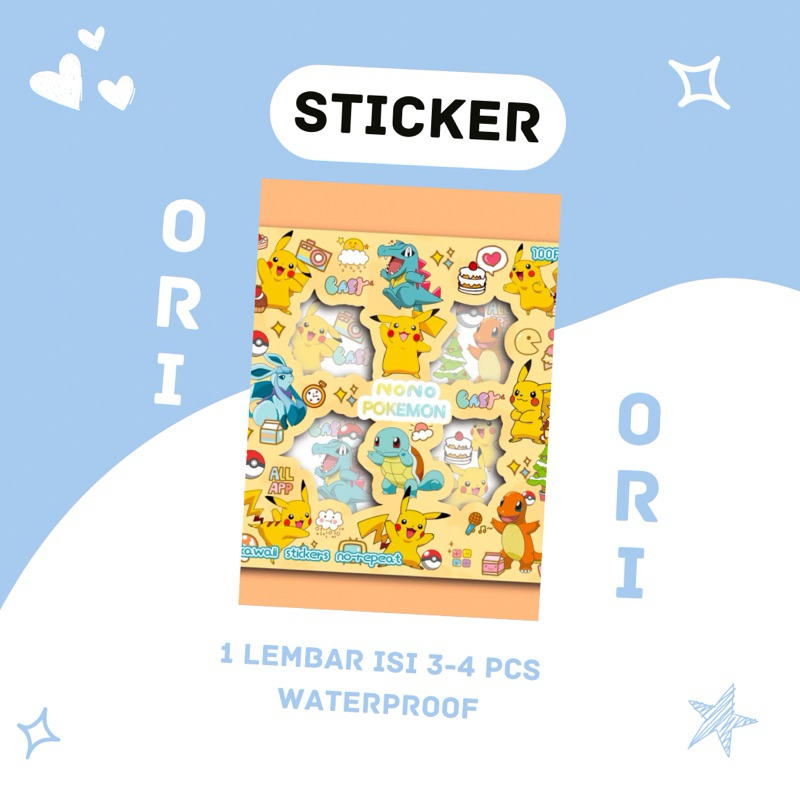 

Sticker Pokemon Aesthetic Bahan PVC Murah & Anti Air