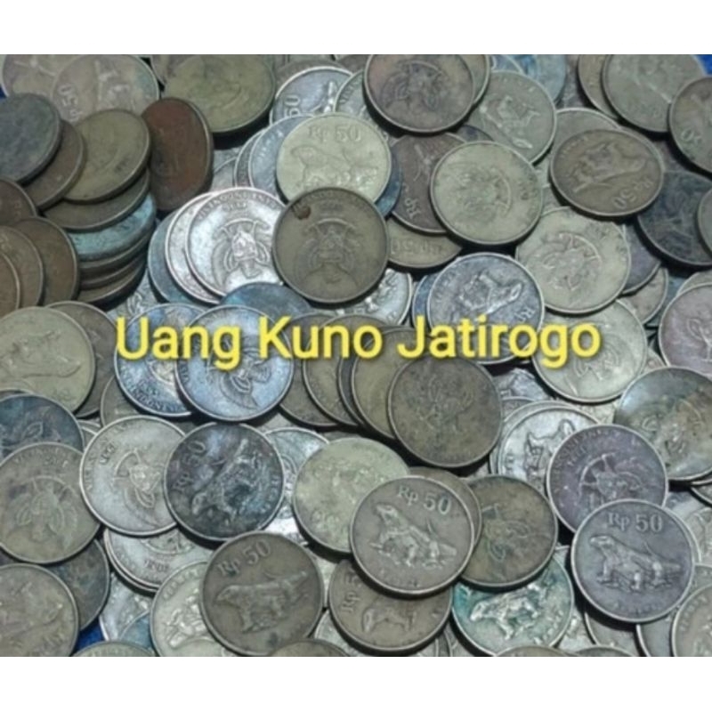 uang Lama/Kuno Koin 50 rupiah komodo