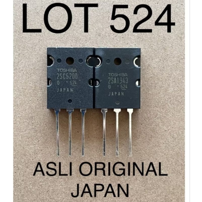TRANSISTOR TOSHIBA C 5200 - A 1943 LOT 524-524 asli JAPAN Transistor Toshiba lot 524