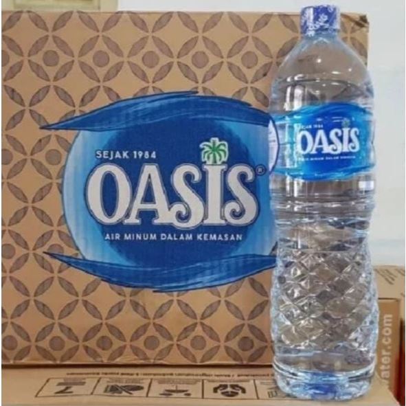 

JRstore - OASIS Air Mineral 1500 ML - 1,5 Liter AIR KEMASAN 1 DUS ISI 12 BOTOL