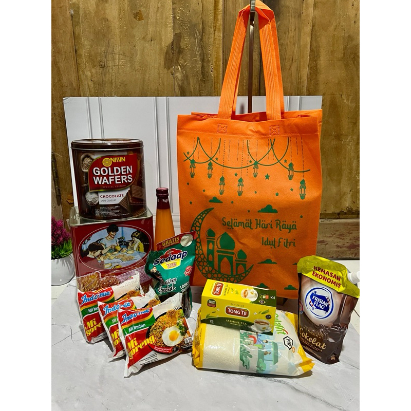 (1 Lusin = 12 Pcs) Ready Stock Tas Parcel Lebaran / Idul Fitri 30X40X15 Cm / Goodie Bag Lebaran /