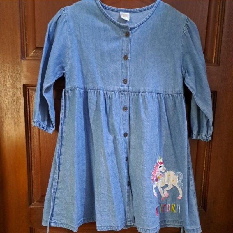 Preloved tunik danin, aksen unicorn, anak umur 5-7 tahun, ukuran XL, Merk Matahari