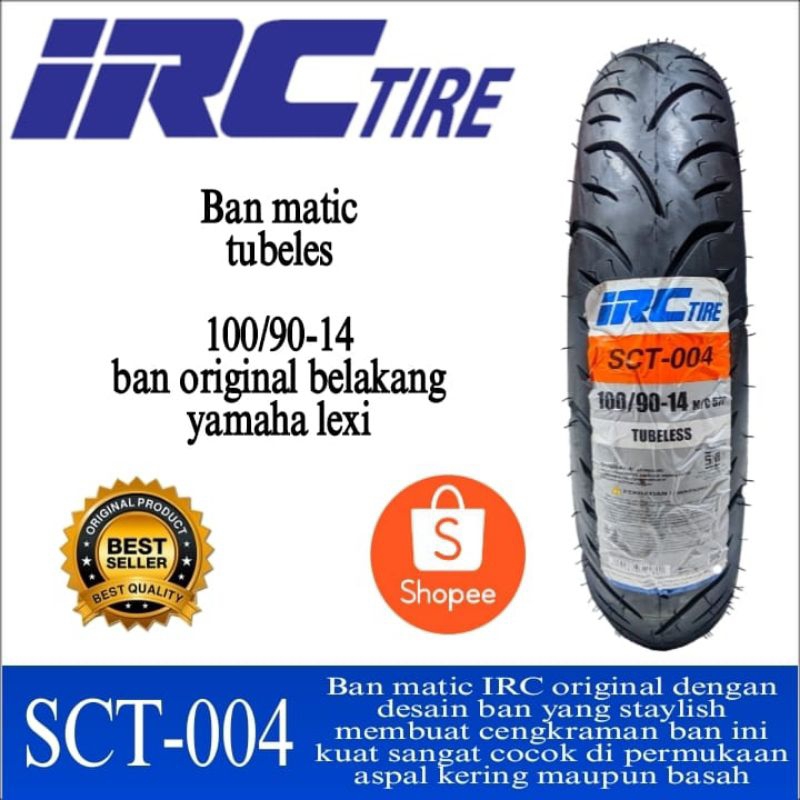 Ban matic IRC 100/90 14 ban belakang Lexi vario beat