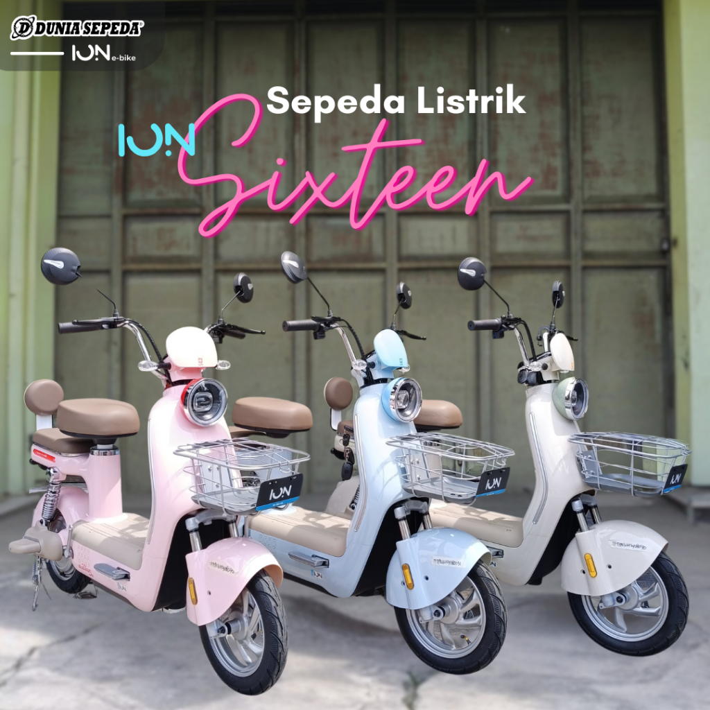 SEPEDA LISTRIK ION SIXTEEN READY 3 WARNA PILIHAN