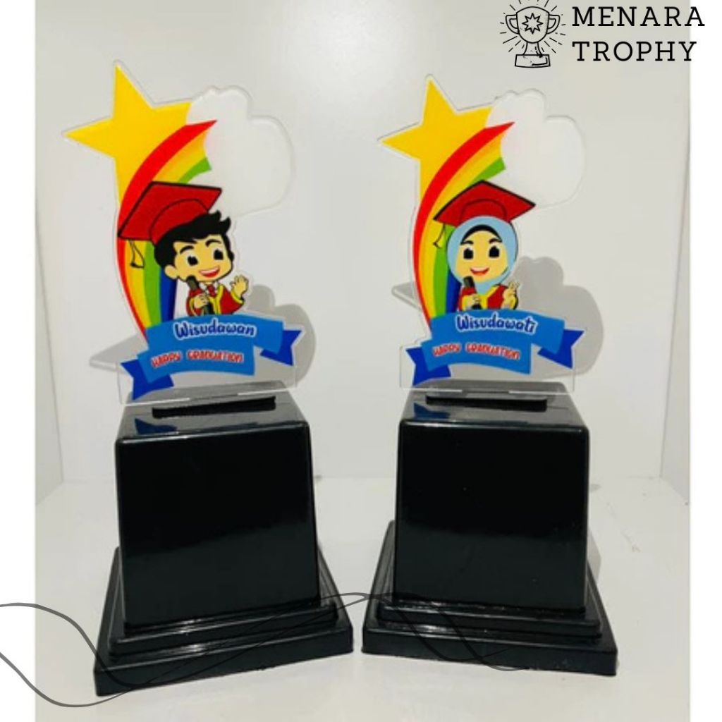 Piala Wisuda TK Piala Wisuda Anak anak Custom Plakat Wisuda Anak